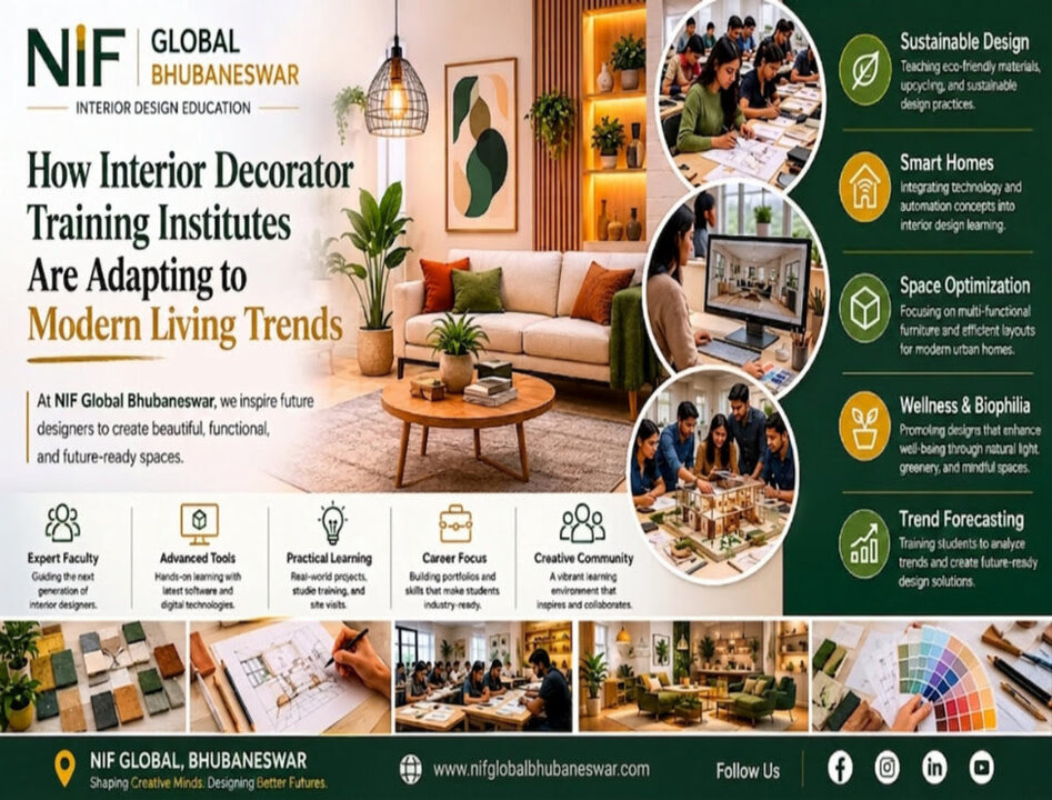 How Interior Decorator Training Institutes Are Adapting to Modern Living Trends
