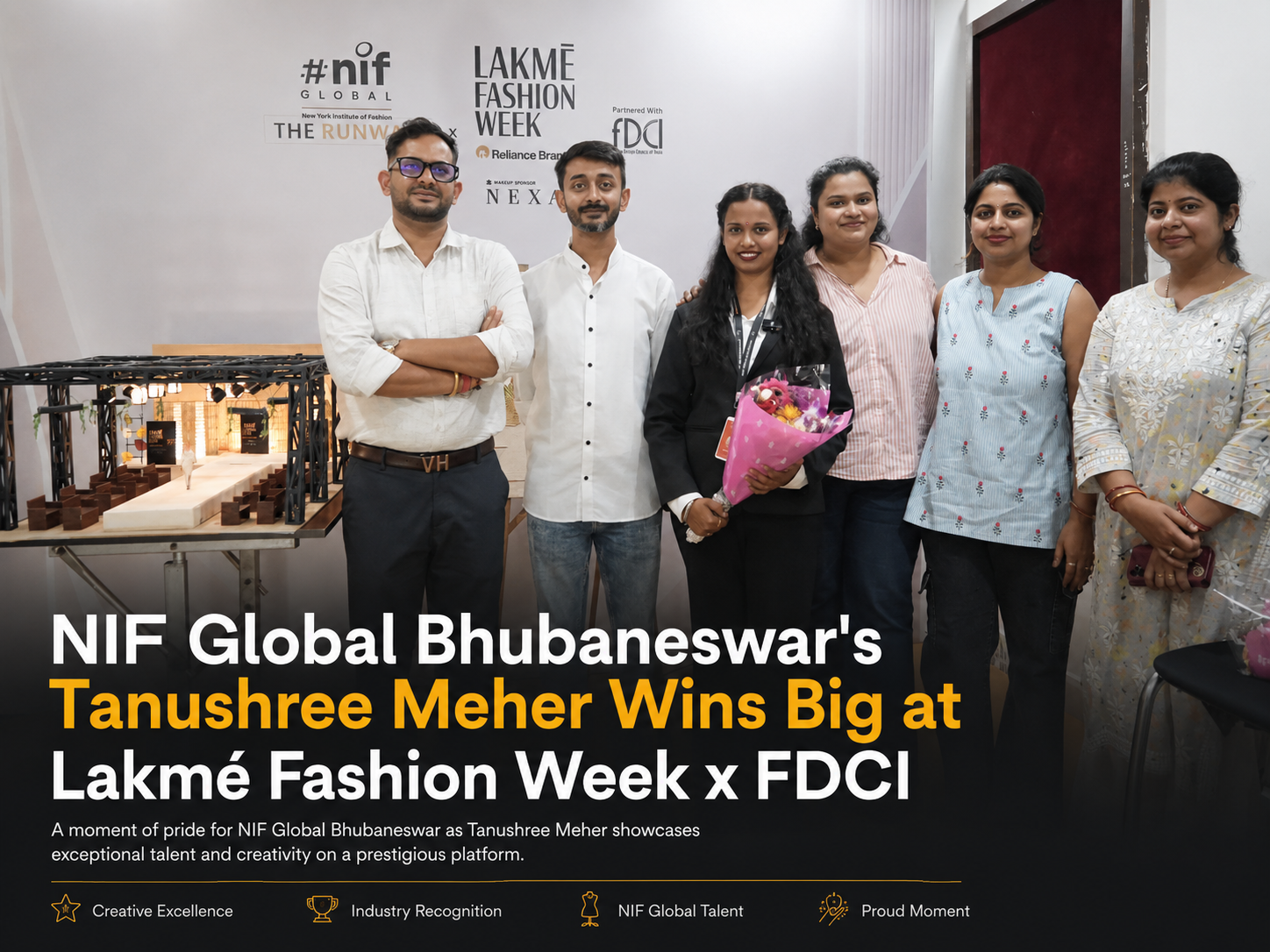 NIF Global Bhubaneswar’s Tanushree Meher Wins Big at Lakmé Fashion Week x FDCI